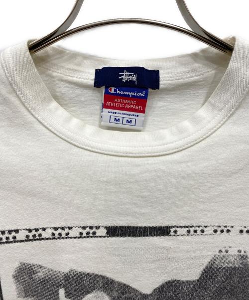 stussy（ステューシー）stussy (ステューシー) Champion (チャンピオン) 00’s フォトTシャツ ホワイト サイズ:Mの古着・服飾アイテム