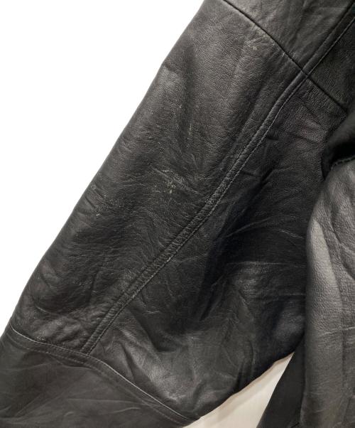 yoused（ユーズド）YOUSED (ユーズド) Leather Drivers Jacket ブラック サイズ:Sの古着・服飾アイテム