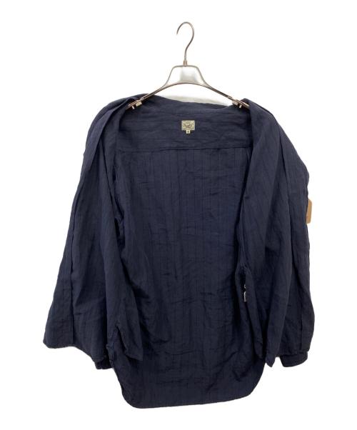 gold（ゴールド）GOLD (ゴールド) LINEN BROAD STRIPE ATELIER SHIRT ネイビー サイズ:M 未使用品の古着・服飾アイテム