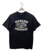 HARLEY-DAVIDSONハーレーダビッドソン）の古着「プリントTシャツ」｜ブラック