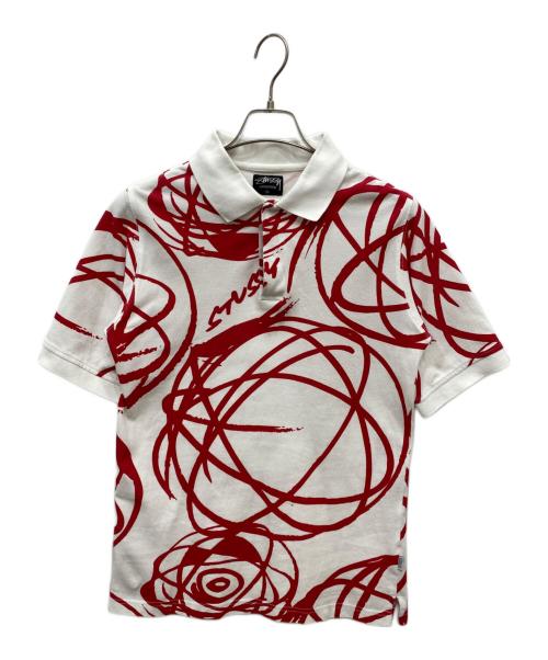 stussy（ステューシー）stussy (ステューシー) FUTURE (フューチャー) ポロシャツ レッド サイズ:Sの古着・服飾アイテム