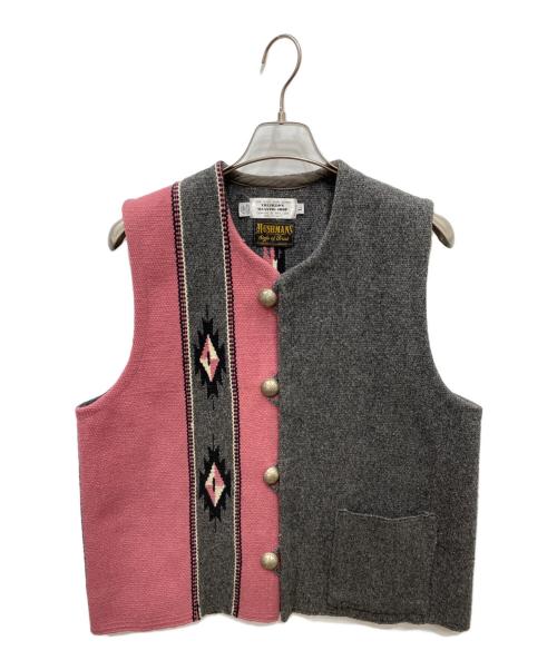 MUSHMANS（マッシュマンズ）MUSHMANS (マッシュマンズ) TRUJILLO'S (トルフィリオス) 別注チマヨベスト ピンク サイズ:Lの古着・服飾アイテム