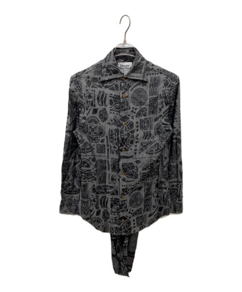 Vivienne Westwood man（ヴィヴィアン ウェストウッド マン）Vivienne Westwood man (ヴィヴィアン ウェストウッド マン) 総柄シャツ グレー サイズ:46の古着・服飾アイテム