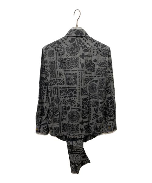 Vivienne Westwood man（ヴィヴィアン ウェストウッド マン）Vivienne Westwood man (ヴィヴィアン ウェストウッド マン) 総柄シャツ グレー サイズ:46の古着・服飾アイテム