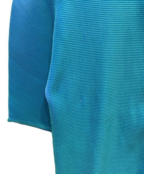 PLEATS PLEASE（プリーツプリーズ）PLEATS PLEASE (プリーツプリーズ) 半袖カーディガン ブルー サイズ:3の古着・服飾アイテム