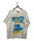 FACETASMファセッタズム）の古着「COLLAGE FACE BIG TEE」｜ホワイト