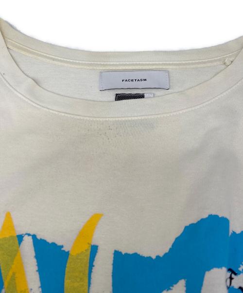 FACETASM（ファセッタズム）FACETASM (ファセッタズム) COLLAGE FACE BIG TEE ホワイト サイズ:00の古着・服飾アイテム