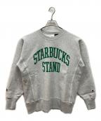 Champion REVERSE WEAVE×STARBUCKS COFFEE×BEAMSチャンピオン リバース ウィーブ×スターバックスコーヒー×ビームス）の古着「リバースウィーブスウェット」｜グレー