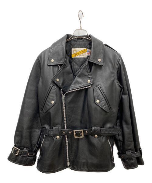 Schott（ショット）Schott (ショット) 627 ロングライダースジャケット ブラック サイズ:36の古着・服飾アイテム