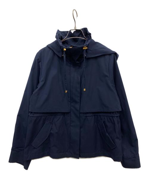 Apuweiser-riche（アプワイザーリッシェ）Apuweiser-riche (アプワイザーリッシェ) 撥水ショートブルゾン ネイビー サイズ:2の古着・服飾アイテム