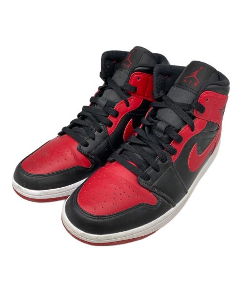 NIKE（ナイキ）NIKE (ナイキ) AIR JORDAN 1 MID NIKE レッド×ブラック サイズ:28㎝の古着・服飾アイテム