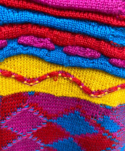 Coogi（クージー）COOGI (クージー) 3Dニット マルチカラー サイズ:Mの古着・服飾アイテム