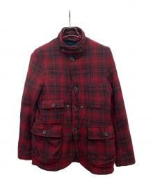 WOOLRICH（ウールリッチ）の古着「エルボーパッチウールジャケット」｜ブラック