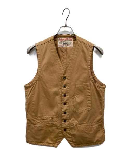 SUGAR CANE（シュガーケーン）SUGAR CANE (シュガーケーン) ワークベスト ブラウン サイズ:38の古着・服飾アイテム