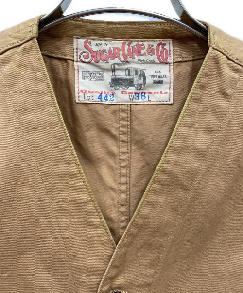 SUGAR CANE（シュガーケーン）SUGAR CANE (シュガーケーン) ワークベスト ブラウン サイズ:38の古着・服飾アイテム