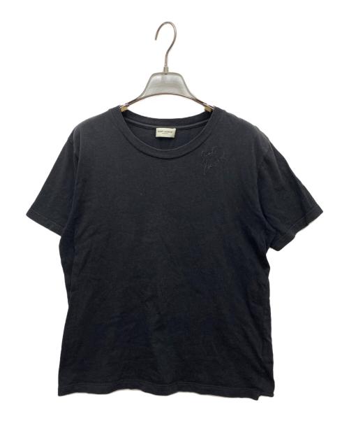 Saint Laurent Paris（サンローランパリ）Saint Laurent Paris (サンローランパリ) ロゴ半袖カットソー ブラック サイズ:Sの古着・服飾アイテム