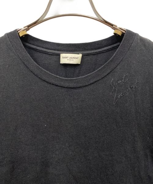 Saint Laurent Paris（サンローランパリ）Saint Laurent Paris (サンローランパリ) ロゴ半袖カットソー ブラック サイズ:Sの古着・服飾アイテム