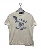POLO RALPH LAURENポロ・ラルフローレン）の古着「ポロベアプリントTシャツ」｜ベージュ