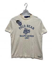 POLO RALPH LAUREN（ポロ・ラルフローレン）の古着「ポロベアプリントTシャツ」｜ベージュ