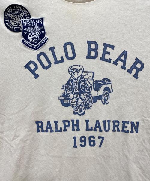 POLO RALPH LAUREN（ポロ・ラルフローレン）POLO RALPH LAUREN (ポロ・ラルフローレン) ポロベアプリントTシャツ ベージュ サイズ:Lの古着・服飾アイテム