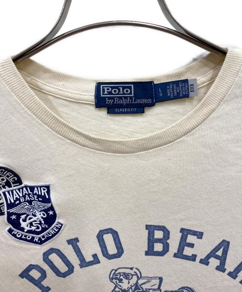 POLO RALPH LAUREN（ポロ・ラルフローレン）POLO RALPH LAUREN (ポロ・ラルフローレン) ポロベアプリントTシャツ ベージュ サイズ:Lの古着・服飾アイテム