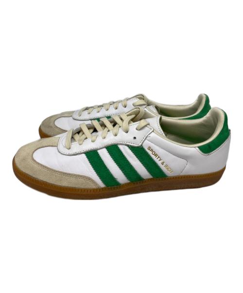 adidas（アディダス）adidas (アディダス) Sporty & Rich (スポーティーアンドリッチ) Samba OG ホワイト×グリーン サイズ:27cmの古着・服飾アイテム
