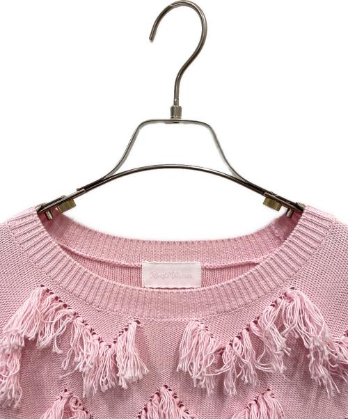 rosy monster（ロージーモンスター）rosy monster (ロージーモンスター) モジャ半袖ニット ピンク サイズ:FREEの古着・服飾アイテム