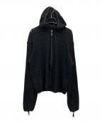 jiedaジエダ）の古着「HOLE ZIP HOODIE」｜ブラック