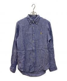 POLO RALPH LAUREN（ポロ・ラルフローレン）の古着「リネンシャツ」｜ブルー