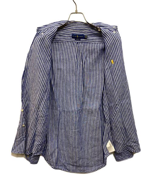 POLO RALPH LAUREN（ポロ・ラルフローレン）POLO RALPH LAUREN (ポロ・ラルフローレン) リネンシャツ ブルー サイズ:Mの古着・服飾アイテム