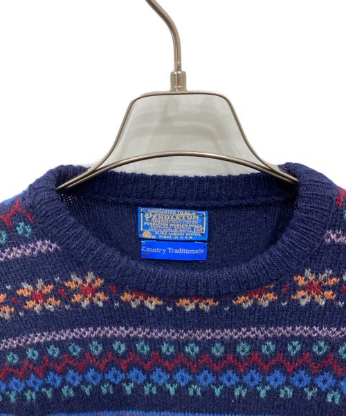 PENDLETON（ペンドルトン）PENDLETON (ペンドルトン) ウールニット ネイビー サイズ:Mの古着・服飾アイテム