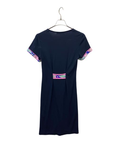 LEONARD PARIS（レオナール パリ）LEONARD PARIS (レオナール パリ) 総柄ワンピース ネイビー サイズ:36の古着・服飾アイテム