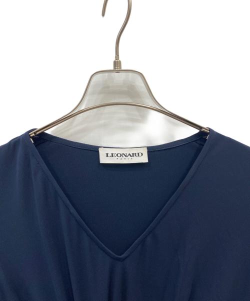 LEONARD PARIS（レオナール パリ）LEONARD PARIS (レオナール パリ) 総柄ワンピース ネイビー サイズ:36の古着・服飾アイテム