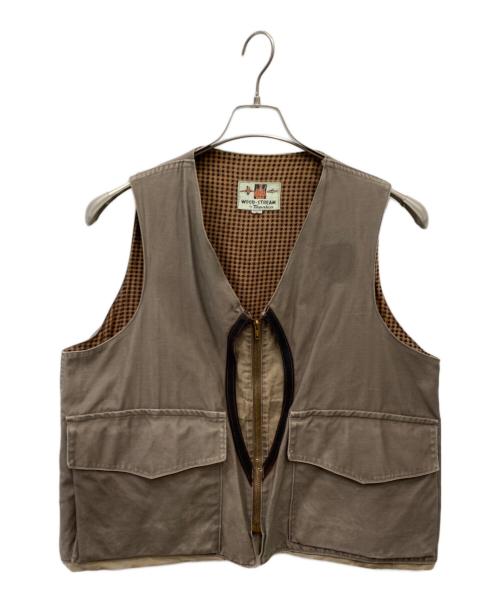 wood stream（ウッドストリーム）wood stream (ウッドストリーム) ハームーンハンティングベスト ベージュ サイズ:Lの古着・服飾アイテム
