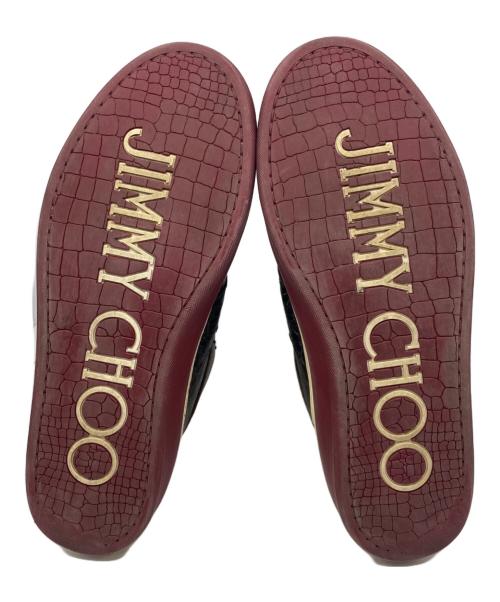 JIMMY CHOO（ジミーチュウ）JIMMY CHOO (ジミーチュウ) ベルグラヴィア ハイカットスニーカー バーガンディー サイズ:41の古着・服飾アイテム