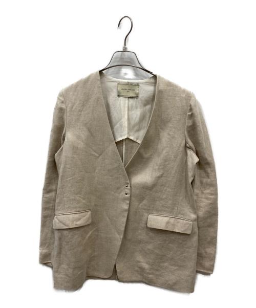UNITED ARROWS（ユナイテッドアローズ）UNITED ARROWS (ユナイテッドアローズ) リネンジャケット ベージュ サイズ:Sの古着・服飾アイテム
