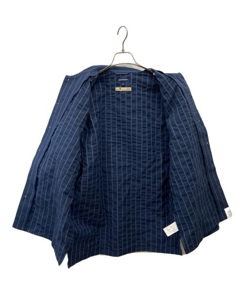 DESCENDANT（ディセンダント）DESCENDANT (ディセンダント) MILPITAS STRIPE LS SHIRT ネイビー×ホワイト サイズ:Mの古着・服飾アイテム