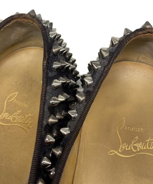 Christian Louboutin（クリスチャン・ルブタン）Christian Louboutin (クリスチャン・ルブタン) スパイクスリッポン ブラック サイズ:41の古着・服飾アイテム