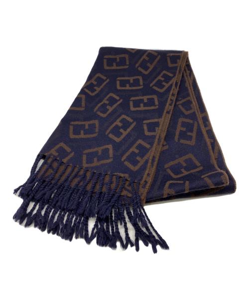 FENDI（フェンディ）FENDI (フェンディ) ズッカ柄マフラー ブラウンの古着・服飾アイテム