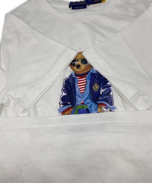 POLO RALPH LAUREN（ポロ・ラルフローレン）POLO RALPH LAUREN (ポロ・ラルフローレン) プリントカットソー ホワイト サイズ:Mの古着・服飾アイテム