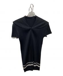 PLEATS PLEASE（プリーツプリーズ）の古着「セーラープリーツカットソー」｜ブラック