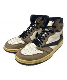NIKE×Travis Scott（ナイキ×トラヴィススコット）の古着「Air Jordan 1 Retro High OG TS SP "Sail/Dark Mocha"ハイカットスニーカー」｜ブラウン
