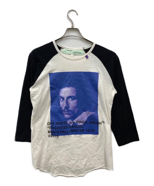 OFFWHITE（オフホワイト）OFFWHITE (オフホワイト) Bernini Raglan L/S Tee ホワイト サイズ:Sの古着・服飾アイテム