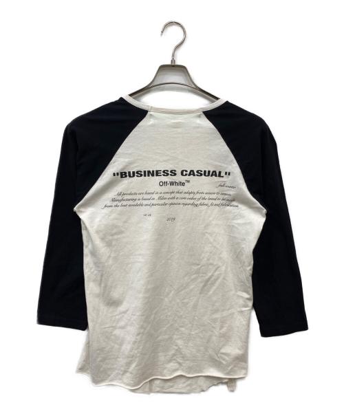 OFFWHITE（オフホワイト）OFFWHITE (オフホワイト) Bernini Raglan L/S Tee ホワイト サイズ:Sの古着・服飾アイテム