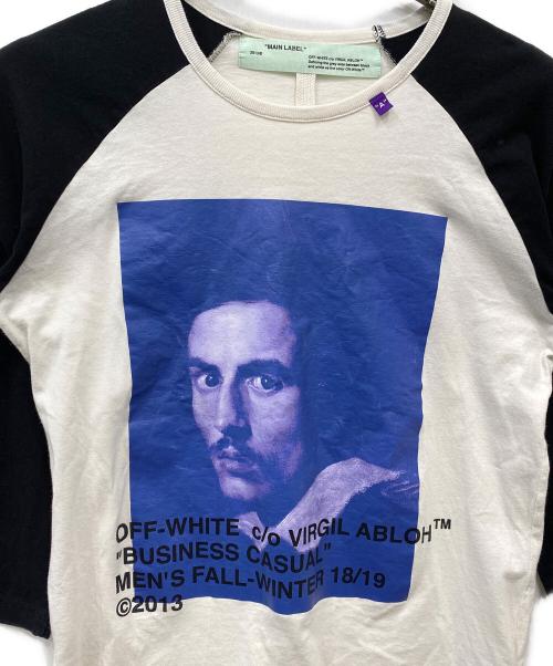 OFFWHITE（オフホワイト）OFFWHITE (オフホワイト) Bernini Raglan L/S Tee ホワイト サイズ:Sの古着・服飾アイテム