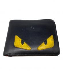 FENDI（フェンディ）の古着「モンスター2つ折り財布」｜ブラック
