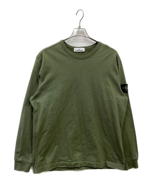 STONE ISLAND（ストーンアイランド）STONE ISLAND (ストーンアイランド) GAUZED COTTON JERSEY カーキ サイズ:XLの古着・服飾アイテム