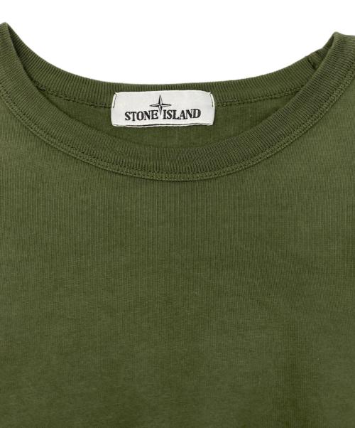 STONE ISLAND（ストーンアイランド）STONE ISLAND (ストーンアイランド) GAUZED COTTON JERSEY カーキ サイズ:XLの古着・服飾アイテム