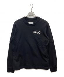sacai×KAWS（サカイ×カウズ）の古着「21AW Embroidery Long Sleeve」｜ブラック