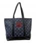 COACH（コーチ）の古着「チェックグラフィックトートバッグ」｜ブラック